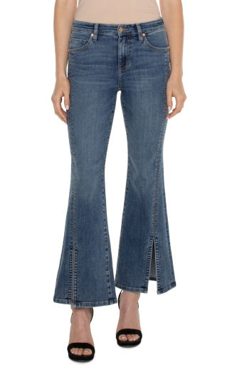 Womens Liverpool Hannah Flare Seamed Jean in Tulane