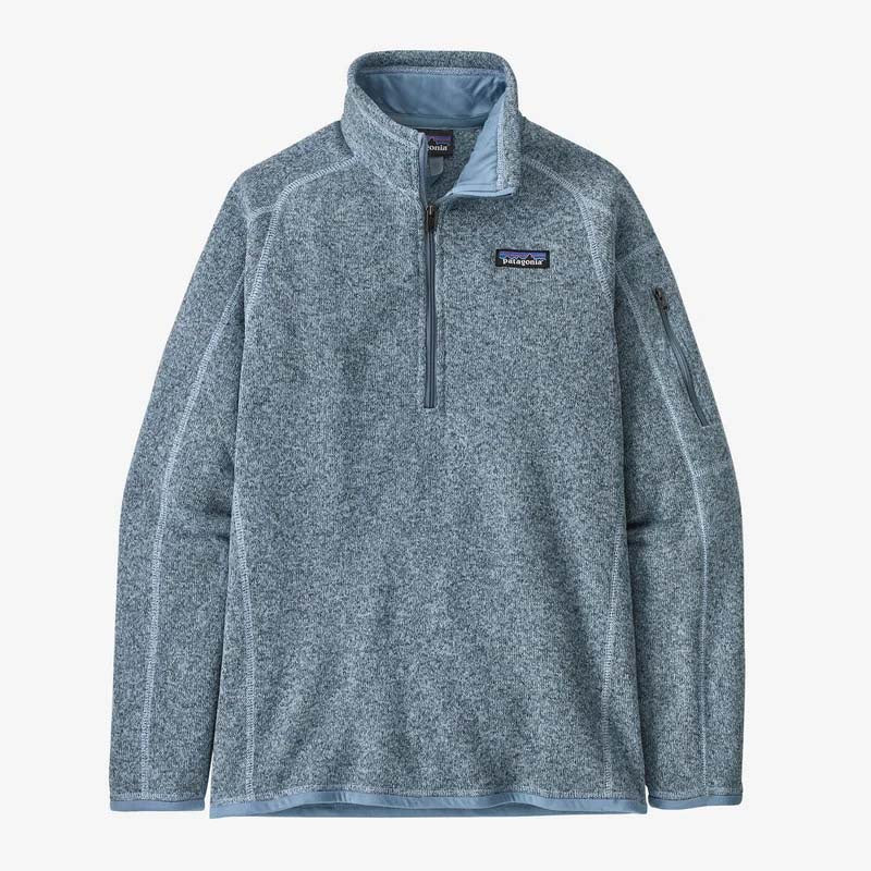 Womens Patagonia Better Sweater Quarter Zip in Steam Blue