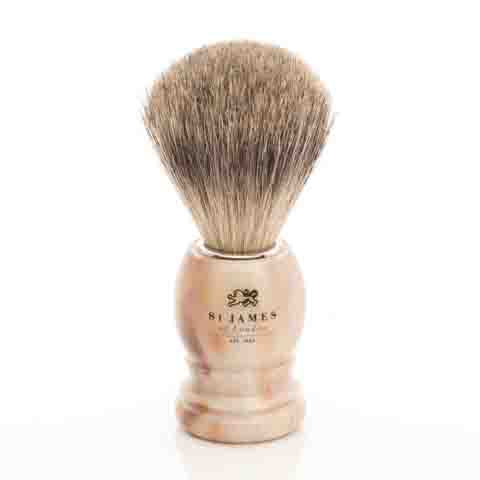 St James Super Badger Shave Brush in Tawny