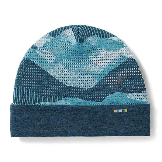 Womens Smartwool Thermal Merino Reversible Cuffed Beanie in Twilight Blue