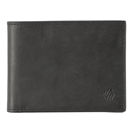 Johnston & Murphy Rhodes Billfold Wallet in Black Full Grain Leather